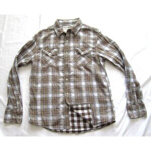Men's Urban Pipeline Plaid Button Cotton Long Sleeve Shirt Sz M (MT620) Issue